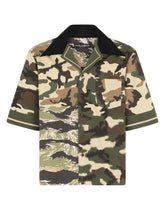 Camouflage-print cotton Hawaiian shirt -  | Dolce & Gabbana