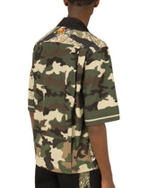 Camouflage-print cotton Hawaiian shirt -  | Dolce & Gabbana