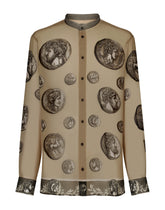 Coin print silk georgette shirt -  | Dolce & Gabbana