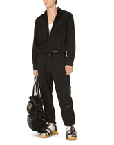 Cotton multi-pocket shirt with patch -  | Dolce & Gabbana