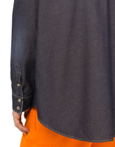 Blue denim shirt with D&amp;G patch -  | Dolce &amp; Gabbana