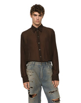 Oversize silk georgette shirt -  | Dolce & Gabbana