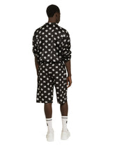 Oversize silk shirt with DG Monogram print -  | Dolce & Gabbana