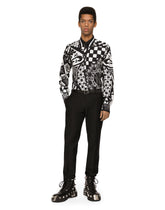 Cotton Martini-fit shirt with bandanna print -  | Dolce & Gabbana