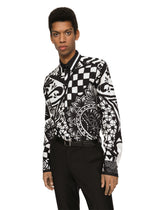 Cotton Martini-fit shirt with bandanna print -  | Dolce & Gabbana