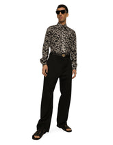Coin print Martini-fit poplin shirt -  | Dolce & Gabbana