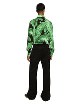 Martini-fit shirt in banana-tree-print cotton -  | Dolce &amp; Gabbana