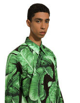 Martini-fit shirt in banana-tree-print cotton -  | Dolce &amp; Gabbana