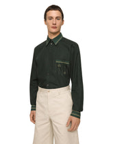Striped-print cotton Martini-fit shirt with DG logo -  | Dolce & Gabbana