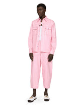Cotton coated shirt with branded tag -  | Dolce & Gabbana