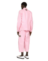 Cotton coated shirt with branded tag -  | Dolce & Gabbana