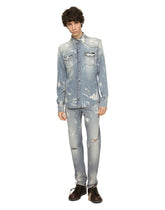 Bleach wash stretch denim shirt -  | Dolce & Gabbana