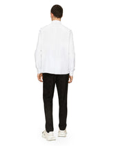 Cotton Martini-fit shirt with branded tag -  | Dolce &amp; Gabbana