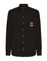 Martini cotton shirt with embroidery -  | Dolce &amp; Gabbana