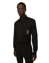 Martini cotton shirt with embroidery -  | Dolce &amp; Gabbana