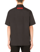 Cotton Hawaiian shirt with patch -  | Dolce &amp; Gabbana