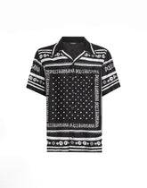 Printed silk and denim shirt -  | Dolce &amp; Gabbana
