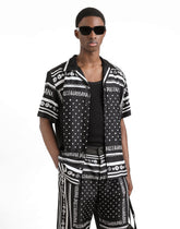 Printed silk and denim shirt -  | Dolce &amp; Gabbana