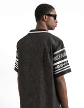 Printed silk and denim shirt -  | Dolce &amp; Gabbana