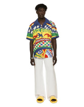 Carretto-print poplin Hawaiian shirt -  | Dolce & Gabbana