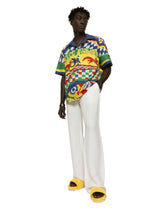 Carretto-print poplin Hawaiian shirt -  | Dolce & Gabbana
