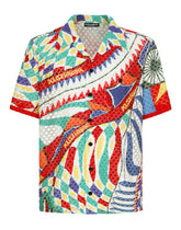 Carretto-print crochet Hawaiian shirt -  | Dolce & Gabbana