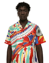 Carretto-print crochet Hawaiian shirt -  | Dolce & Gabbana