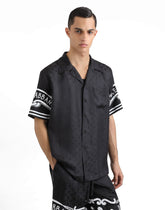 Printed silk and denim shirt -  | Dolce &amp; Gabbana