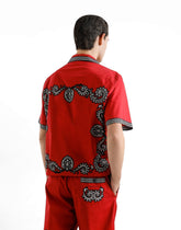 Poplin shirt with printed details -  | Dolce &amp; Gabbana