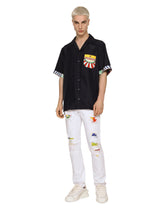 Silk twill Hawaiian shirt with carretto print -  | Dolce & Gabbana