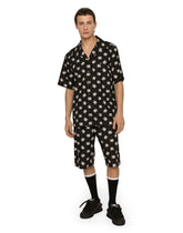 Cotton Hawaiian shirt with DG Monogram print -  | Dolce &amp; Gabbana