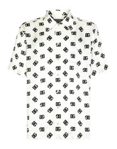 Silk Hawaiian shirt with DG Monogram print -  | Dolce & Gabbana