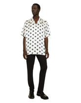 Silk Hawaiian shirt with DG Monogram print -  | Dolce & Gabbana