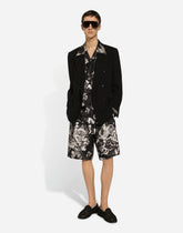 Silk Hawaiian shirt with floral print -  | Dolce & Gabbana