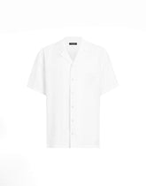 Linen shirt with logo embroidery -  | Dolce &amp; Gabbana