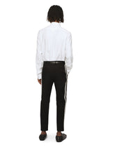 Cotton jacquard Martini-fit shirt with DG Monogram -  | Dolce & Gabbana