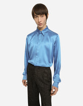 Silk satin Martini-fit shirt -  | Dolce &amp; Gabbana