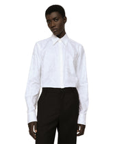 Floral cotton jacquard Martini-fit shirt -  | Dolce &amp; Gabbana