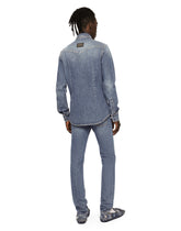 Light blue wash stretch denim shirt -  | Dolce & Gabbana