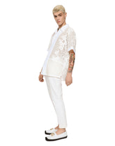 Hawaiian shirt with lace inserts -  | Dolce & Gabbana