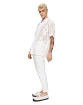 Hawaiian shirt with lace inserts -  | Dolce & Gabbana