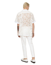 Hawaiian shirt with lace inserts -  | Dolce & Gabbana