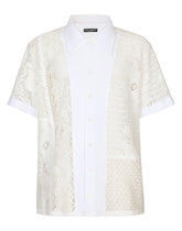 Hawaiian shirt with lace inserts -  | Dolce & Gabbana