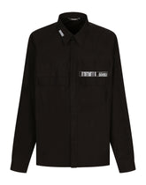 Cotton poplin shirt with DGVIB3 print -  | Dolce &amp; Gabbana