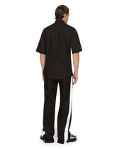 Cotton Martini-fit shirt with branded bands -  | Dolce & Gabbana