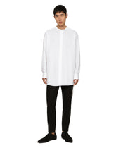 Oversize cotton shirt with Mandarin collar -  | Dolce &amp; Gabbana