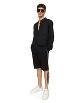 Linen Martini-fit shirt with DG hardware -  | Dolce &amp; Gabbana