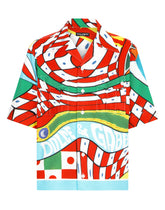 Carretto-print stretch drill Hawaiian shirt -  | Dolce & Gabbana
