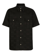 Cotton jacquard shirt with DG Monogram -  | Dolce & Gabbana
