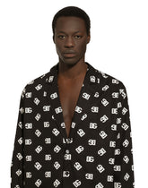 Cotton shirt with DG Monogram print -  | Dolce &amp; Gabbana